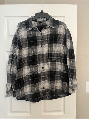 wild fable Black and White Plaid Button-Down Shirt